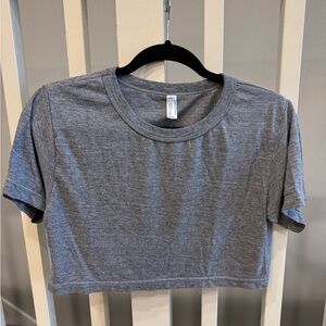 American Apparel Gray Short Sleeve Crop T-Shirt